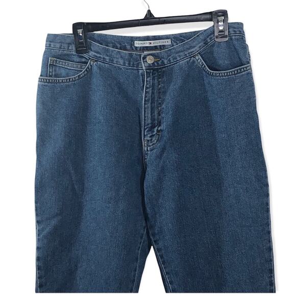 Vintage Tommy Hilfiger High Waist Metal Tag Mom Jeans Capri Size 10 - Picture 11 of 14